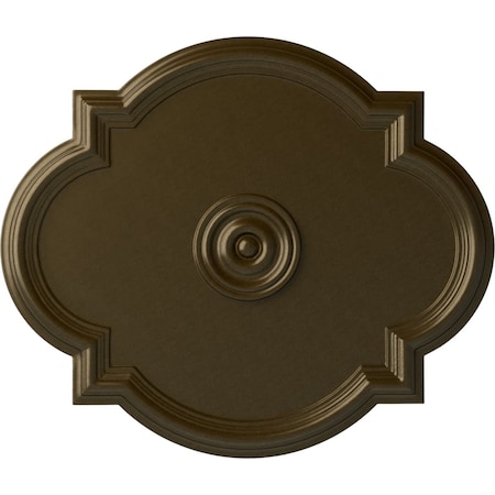 Waltz Ceiling Medallion (Fits Canopies up to 5 1/4"), Hand-Painted Brass, 24"W x 20 1/2"H x 1 1/8"P